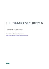 Notice ESET SMART SECURITY 6 Logiciel antivirus
