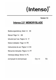 Notice INTENSO MEMORY BLADE Externe Festplatte