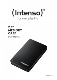 Notice INTENSO MEMORY CASE Externe Festplatte