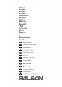 Notice PALSON COPACABANA Blender