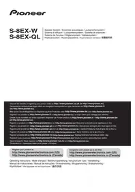 Notice PIONEER S8EXW Högtalare
