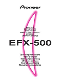 Notice PIONEER EFX500 Table de mixage