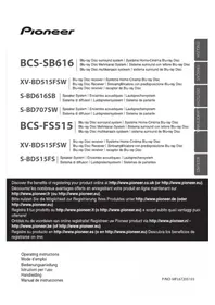 Notice PIONEER BCSFS515 Home cinema audiosysteem