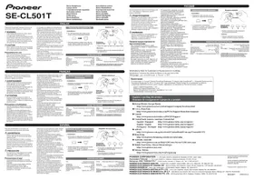 Notice PIONEER SECL501TK écouteurs