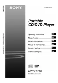 Notice SONY DVPFX780B Lecteur dvd
