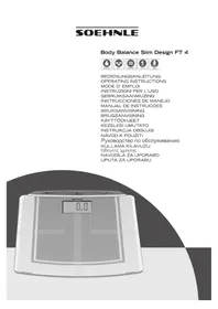 Notice SOEHNLE BODY BALANCE SLIM FT4 Vågar