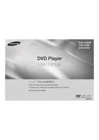 Notice SAMSUNG DVDE360K Lecteur dvd
