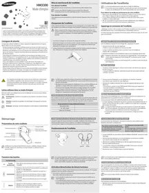 Notice SAMSUNG HM3300 Écouteurs sans fil