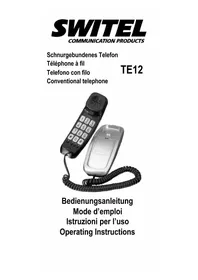 Notice SWITEL TE 12 Phone