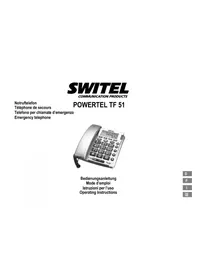 Notice SWITEL POWERTEL TF 51 Phone