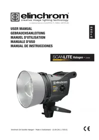 Notice Elinchrom ZOOM SCANLITE HALOGEN Flash