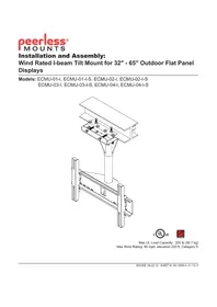 Notice Peerless-AV ECMU02IS Support écran plat