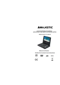 Notice MAJESTIC DVX170USBSD Lecteur DVD portable