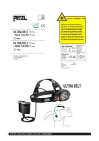 Notice Petzl ULTRA BELT ACCU4 Lampe de poche
