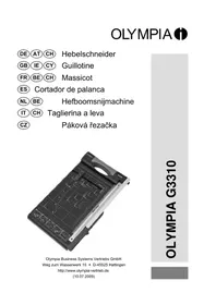 Notice OLYMPIA G 3310 Paper cutter