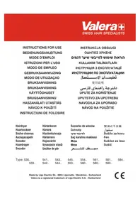 Notice VALERA SL 3000 PRO Hårføner