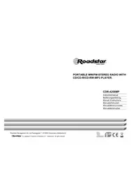 Notice ROADSTAR CDR4208MPSL Lecteur/enregistreur de cd