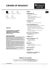 Notice HOTPOINT-ARISTON TCD 874 6H1 (EU) Sèche-linge