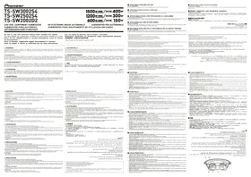 Notice PIONEER TSSW3002S4 Haut-parleur de voiture