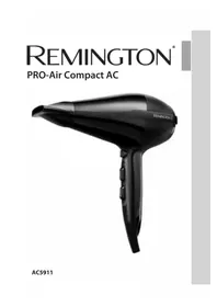 Notice REMINGTON PROAIR AC5911 Sušič vlasov