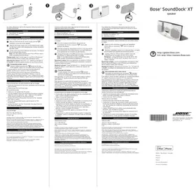 Notice BOSE SOUNDDOCK XT Station d'accueil audio