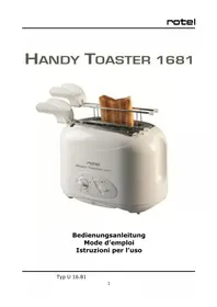 Notice ROTEL HANDY TOASTER 1681 Grille pain
