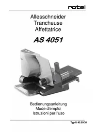 Notice ROTEL AS 4051 Trancheuse
