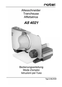 Notice ROTEL AS 4021 Trancheuse