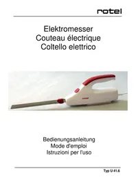 Notice ROTEL U 41.6CH1 Couteau