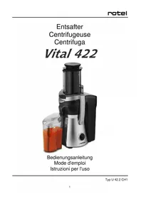 Notice ROTEL VITAL 422 Extracteur de jus