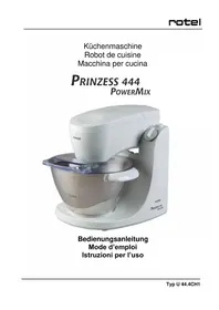 Notice ROTEL PRINZESS 444 POWERMIX Mixeur plongeant
