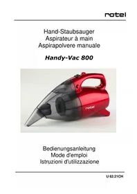 Notice ROTEL HANDYVAC 800 Aspirateur