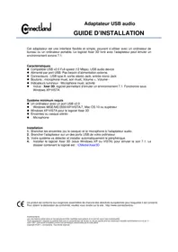 Notice CONNECTLAND 0107058 Carte son