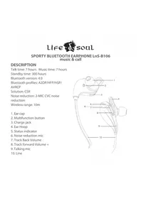 Notice Life N Soul B106 Ecouteur