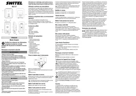 Notice SWITEL BCC 37 Moniteurs pour bébé