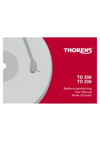 Notice THORENS TD 206 DJ-Ausrüstung