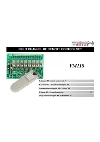 Notice VELLEMAN VM118 Afstandsbediening