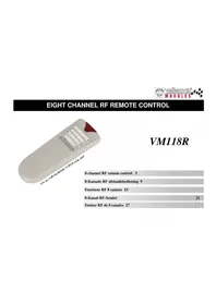 Notice VELLEMAN VM118R Afstandsbediening