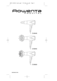 Notice ROWENTA CV8050 Secador de cabelo