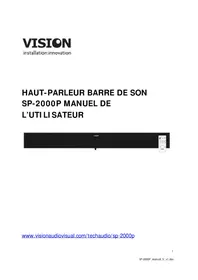 Notice VISION SP2000P Barre de son
