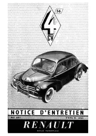 Notice RENAULT 4CV (1962) Voiture