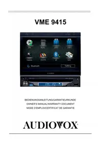 Notice AUDIOVOX VME 9415 Autoradio