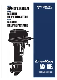 Notice Tohatsu MX18E2 EVERRUN Outboard motor