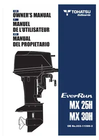 Notice Tohatsu MX25H EVERRUN Outboard motor