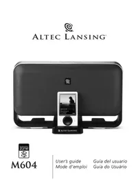 Notice ALTEC LANSING M604 Station d'acceuil