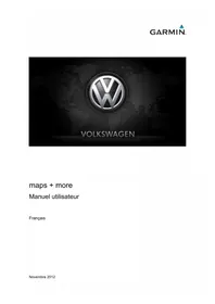 Notice NAVIGON VOLKSWAGEN MAPS + MORE Navigateur
