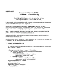 Notice CONCEPTRONIC ADSL2+ ROUTER Roteador