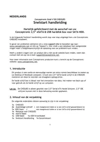 Notice CONCEPTRONIC CHD2UES200 Externe harde schijf