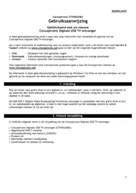 Notice CONCEPTRONIC CTVDIGUSB2 Decodificador digital