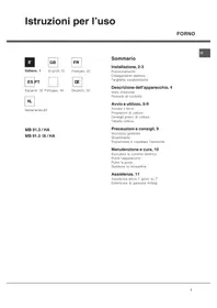 Notice HOTPOINT-ARISTON MB 91.3 IX HA Four